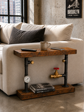 Load image into Gallery viewer, Handmade Industrial Steampunk Console Sofa Side Table
