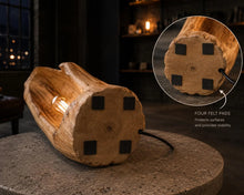 Load image into Gallery viewer, Hand-Carved Irish Driftwood Lamp | Dimmable LED Table Lamp
