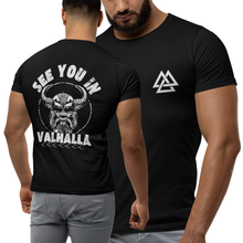 Load image into Gallery viewer, See You In Valhalla Viking Valknut Men's T-Shirt
