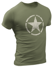 Load image into Gallery viewer, US Army Vintage Style Willys Jeep Star T Shirt
