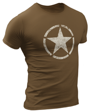 Load image into Gallery viewer, US Army Vintage Style Willys Jeep Star T Shirt
