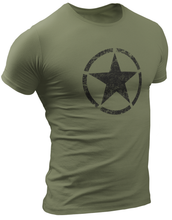 Load image into Gallery viewer, US Army Vintage Style Willys Jeep Star T Shirt
